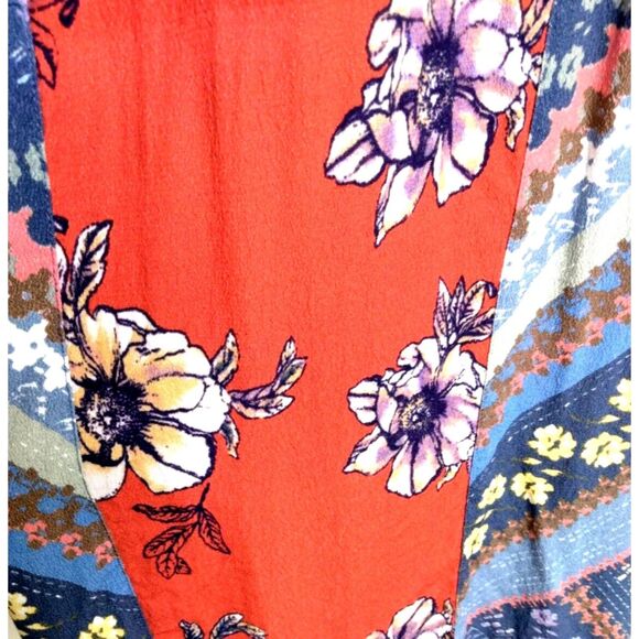 JOHN MARK Kimono 2X Multicolor Open Front 3/4 Sleeve Boho Hippie Sexy Mesh Back - Picture 12 of 15